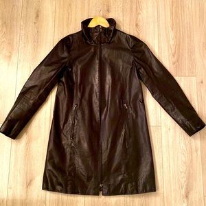 M0851 waterproof, lined leather jacket